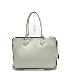 HERMES Purum 32 Hand Bag Epsom White